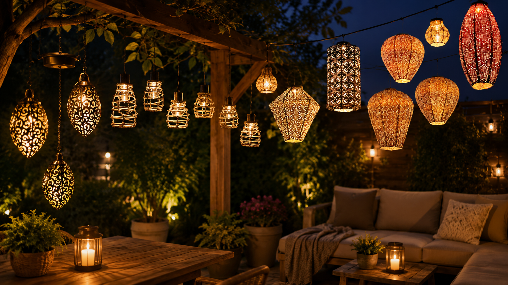 Hangende solar verlichting