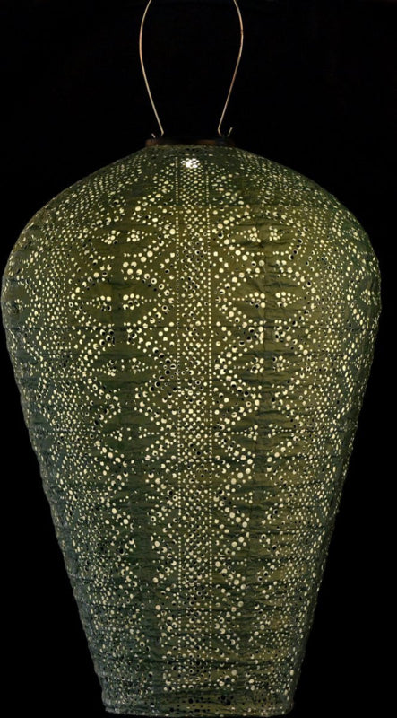 Solar Lampion XL - Lace Sage Green - 50 cm
