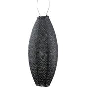 Solar-Lampion lang oval - Mosaik Dunkelgrau - 20 cm
