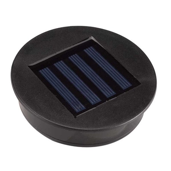Solarpaneelchen rund mit Beleuchtung - 2 Leuchtfunktionen - Inklusive Akku