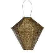 Lampion Solaire Diamant - Sashiko Or - 28 cm