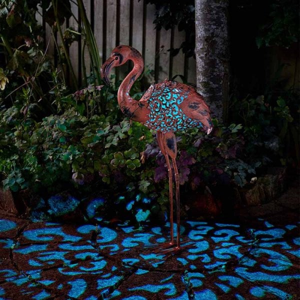 Solar Flamingo - Metaal - 74 cm