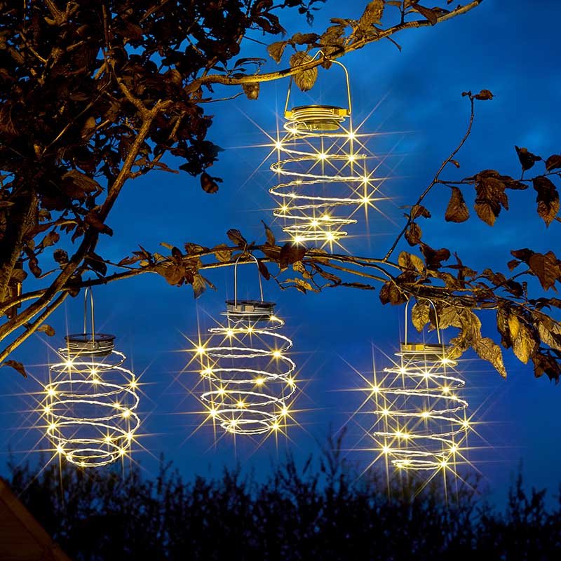 Solar Hängeleuchten Spiralight - 4er Set