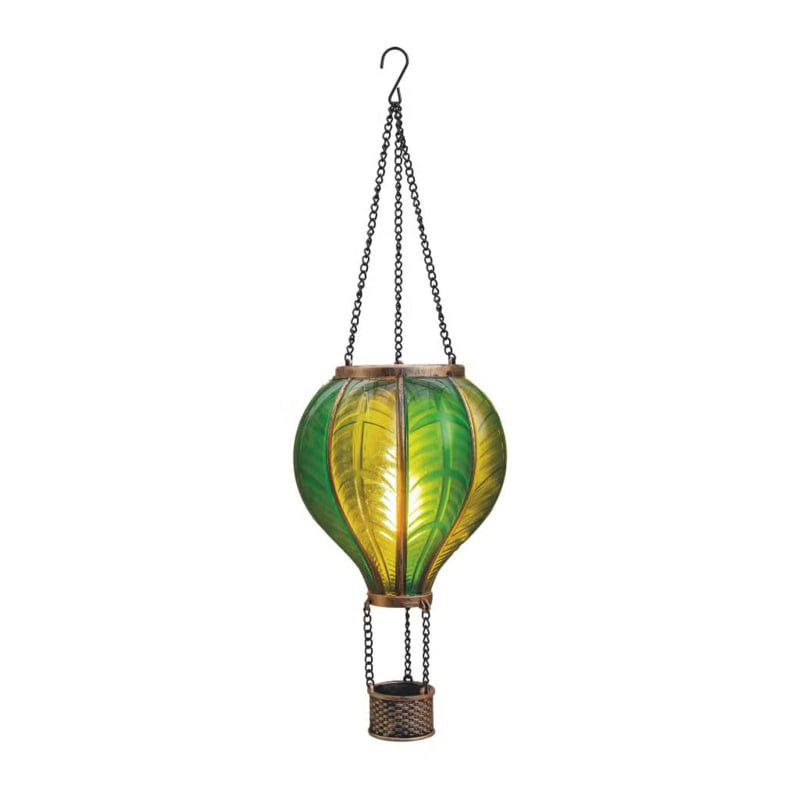 Solar Luchtballon met Vlameffect 20 LED – Groen 45 cm
