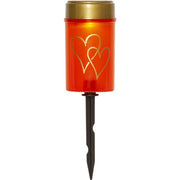 Solar-Grablicht Gartenstecker – Kerze Hearty Red – 12 cm