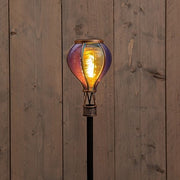 Solar Luchtballon op Steker met Vlameffect 12 LED – Blauw 57 cm