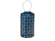 Solar-Lampion Zylinder - Mandela Petrol - 18 cm