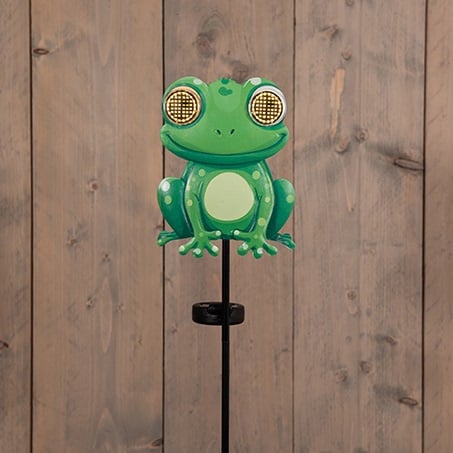 Solar Kikker Tuinsteker met Rollende Ogen 75 cm
