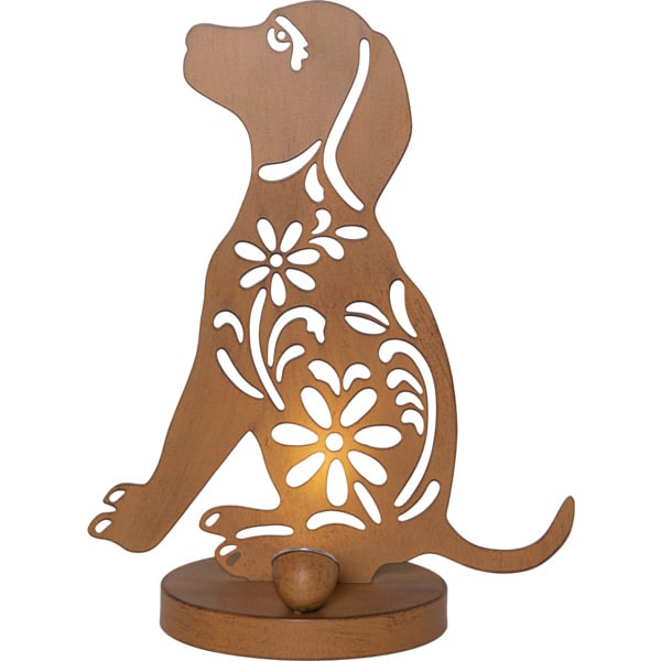 Solar Hund - Rostoptik - 33 cm