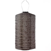 Lampion solaire cylindrique - Mosaïque Taupe - 28 cm