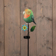 Piquet solaire en forme d'oiseau de jardin avec œil rotatif 75 cm