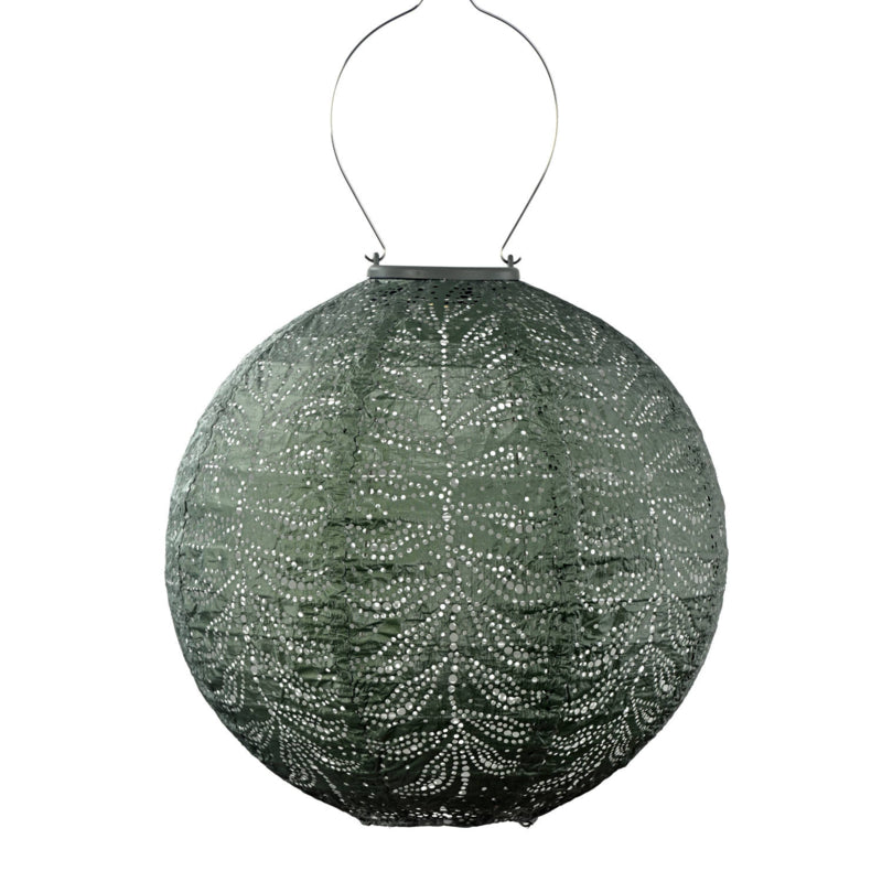 Solar-Lampion Rund – Folia Salbeigrün – 30 cm