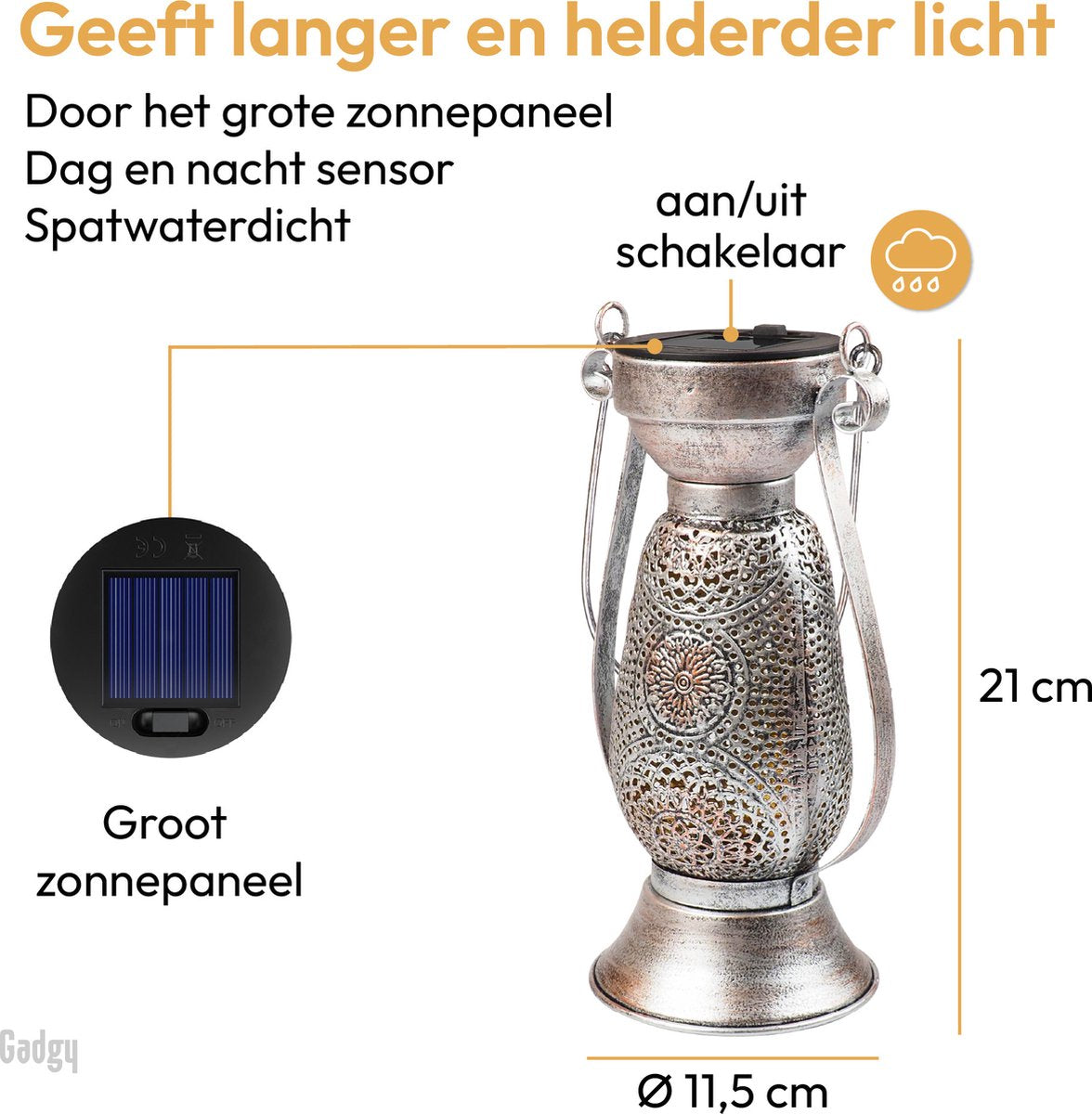 Solar-Tischlampe Petroleum – 2er-Set