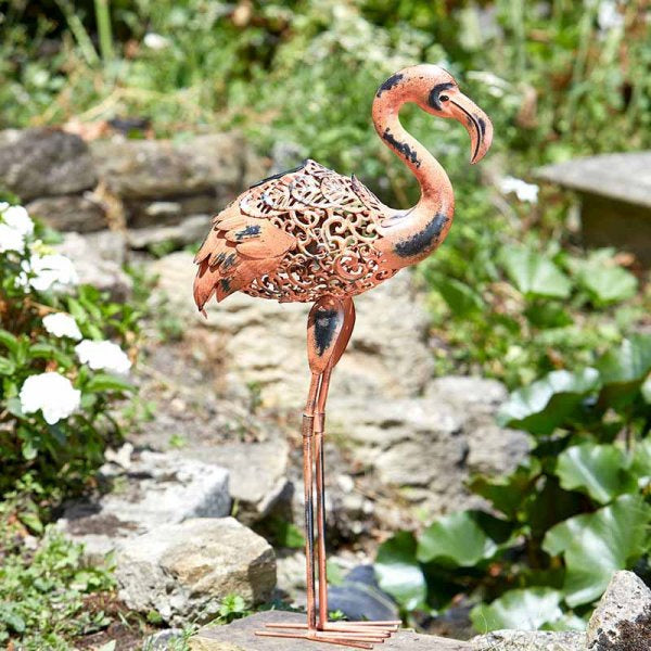 Solar Flamingo - Metaal - 74 cm