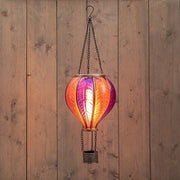 Solar Luchtballon met Vlameffect 24 LED – Roze 62 cm