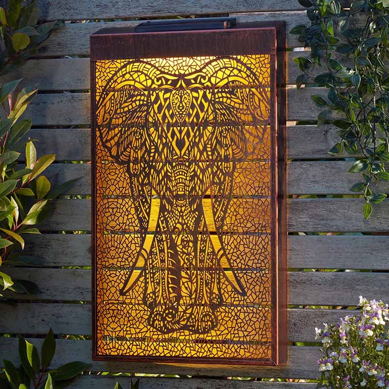 Solar Wanddekoration Elefant