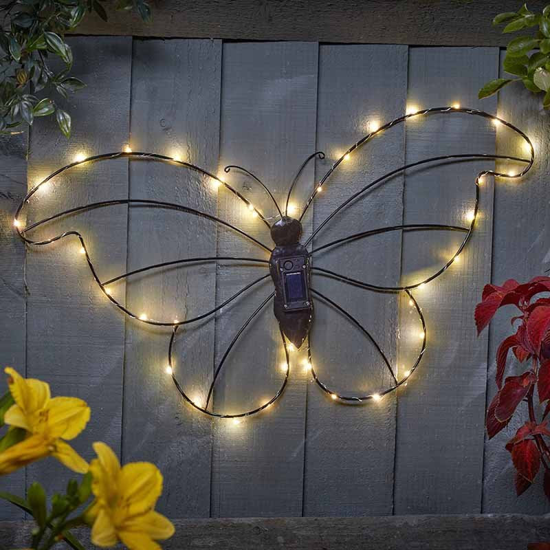 Solar-Wanddeko Schmetterling