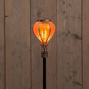 Solar Lampion auf Stecker mit Flammeneffekt 12 LED – Gelb/Orange 57 cm