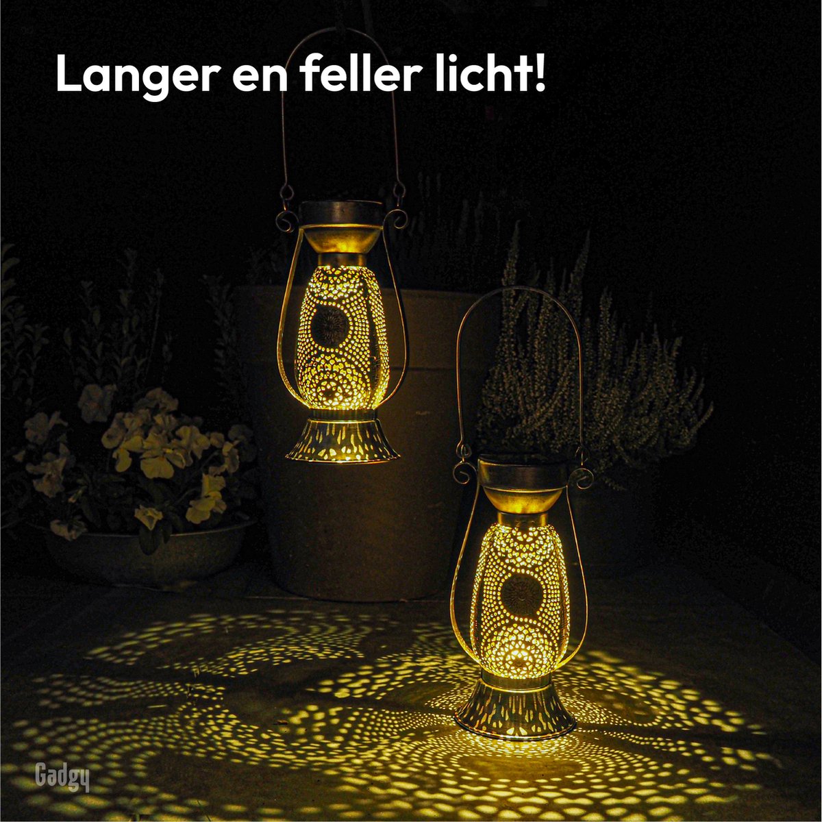 Solar-Tischlampe Petroleum – 2er-Set