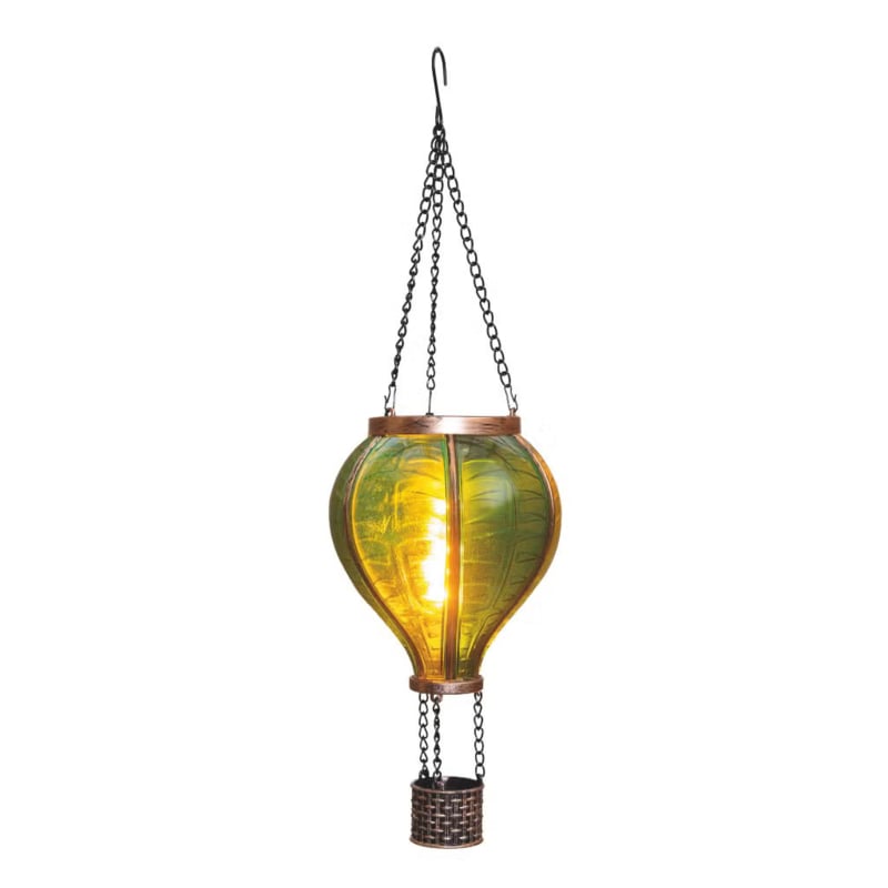 Solar Luchtballon met Vlameffect 12 LED – Groen 36 cm