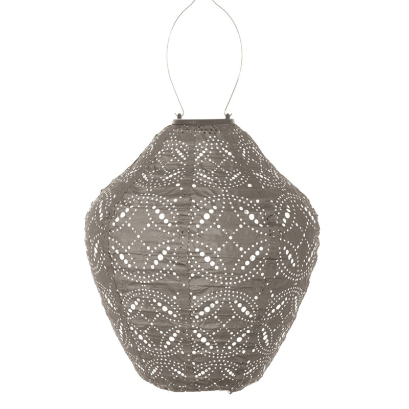 Solar Lampion Jar - Mandela Taupe - 30 cm