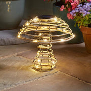 Solar Paddenstoel Rotan Groot - Warm Wit