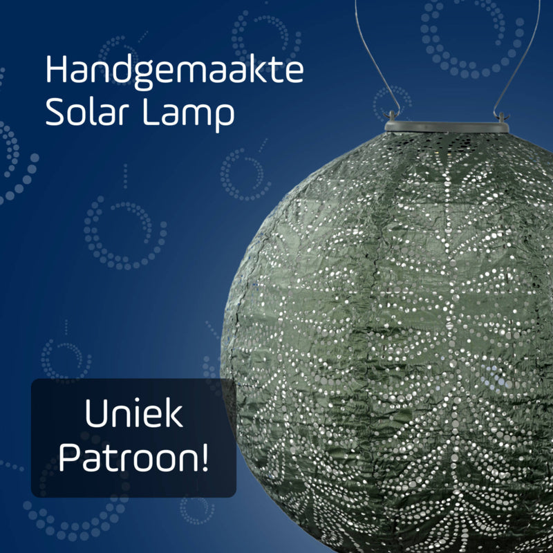 Solar-Lampion Rund – Folia Salbeigrün – 30 cm