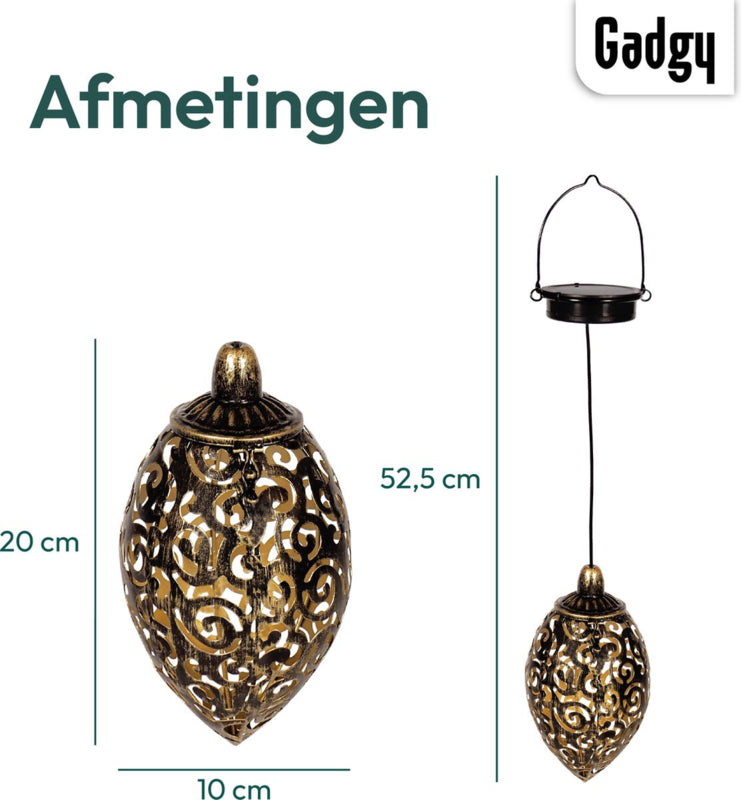 Stimmungsvolle orientalische Solar-Hängelampen (2er-Set)