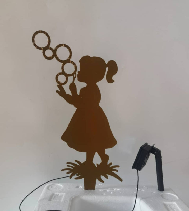 Solar Gartenstecker - Mädchen mit Seifenblasen - 50 cm
