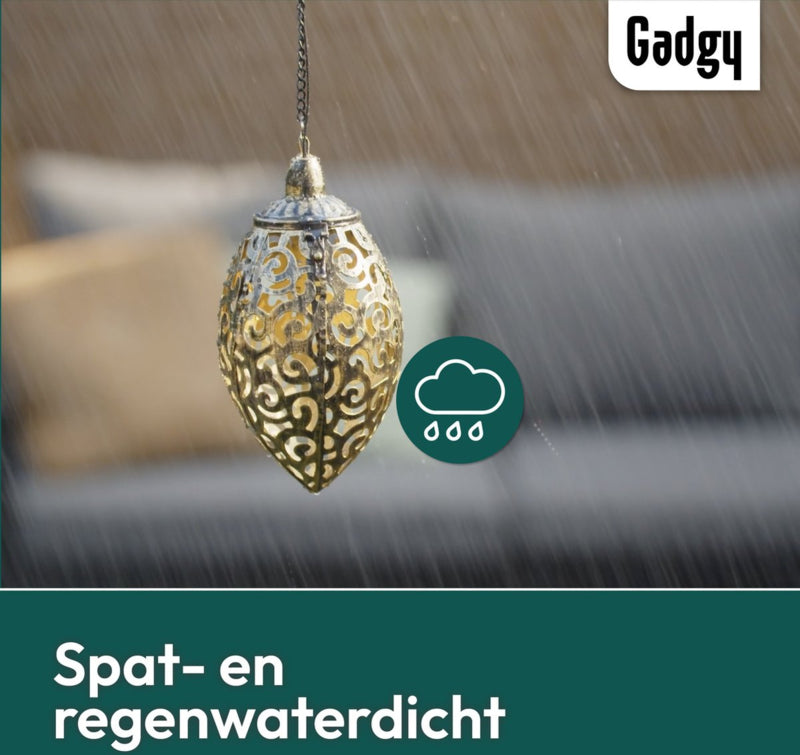 Stimmungsvolle orientalische Solar-Hängelampen (2er-Set)