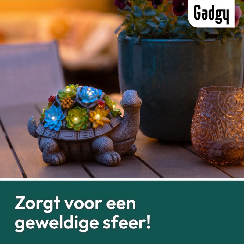 Solar Schildpad Tuinbeeld 21 cm